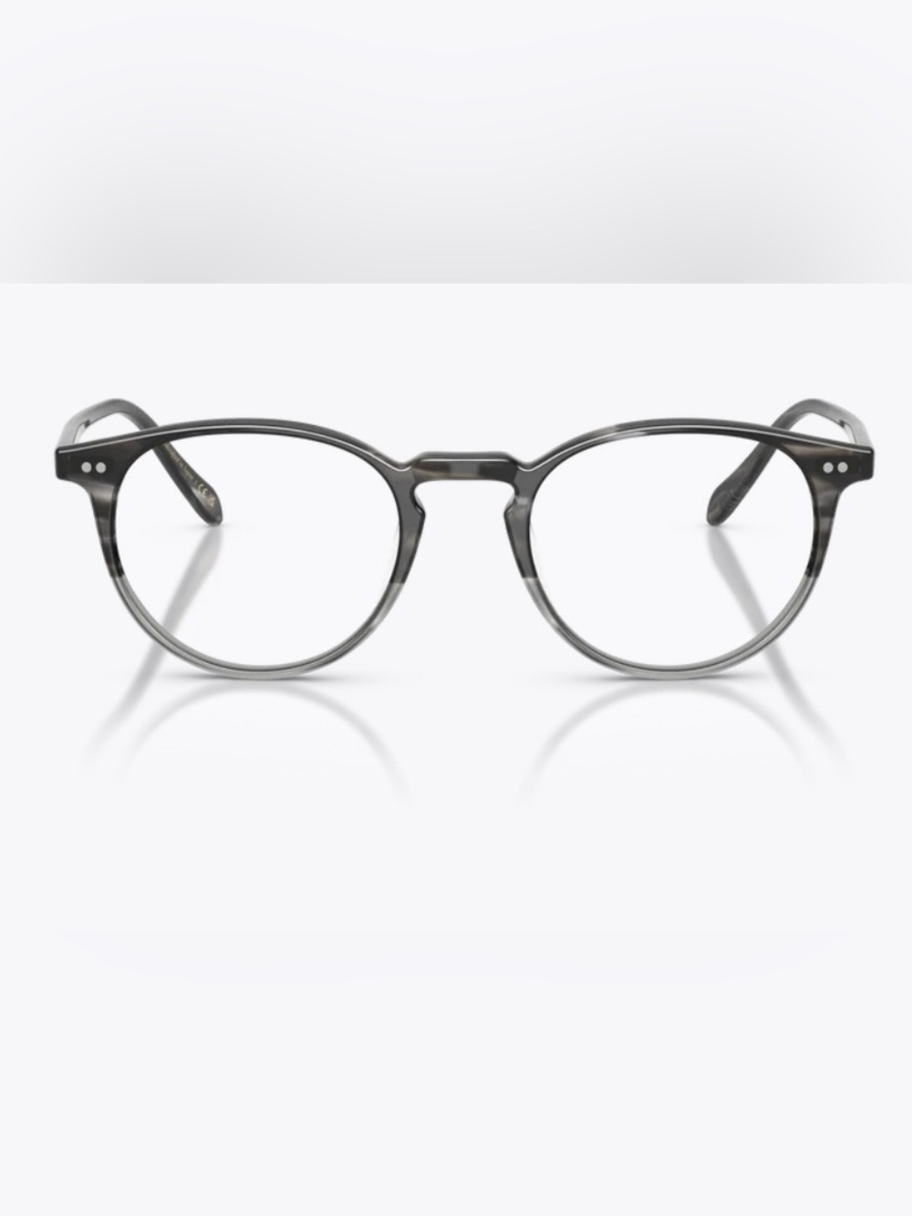 **Oliver Peoples** Riley-R Classic Round Gray Acetate Eyeglasses